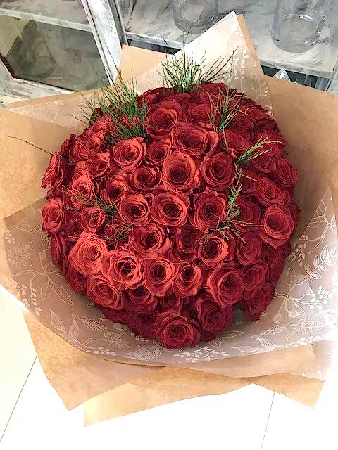 100 Red Rose Bouquet Florist Southport